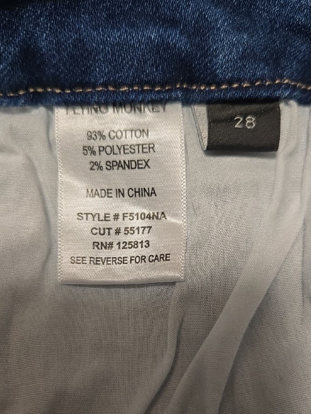 NWT Flying Monkey Distressed Jeans Size 28 - Picture 6 of 7